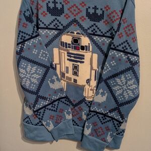 Star Wars Blue Crewneck Sweater with Nordic Design